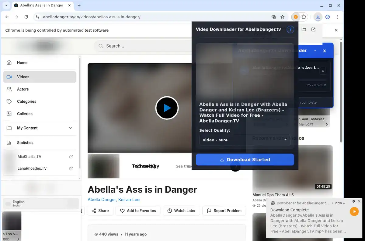 AbellaDanger.tv Downloader fullscreen screenshot