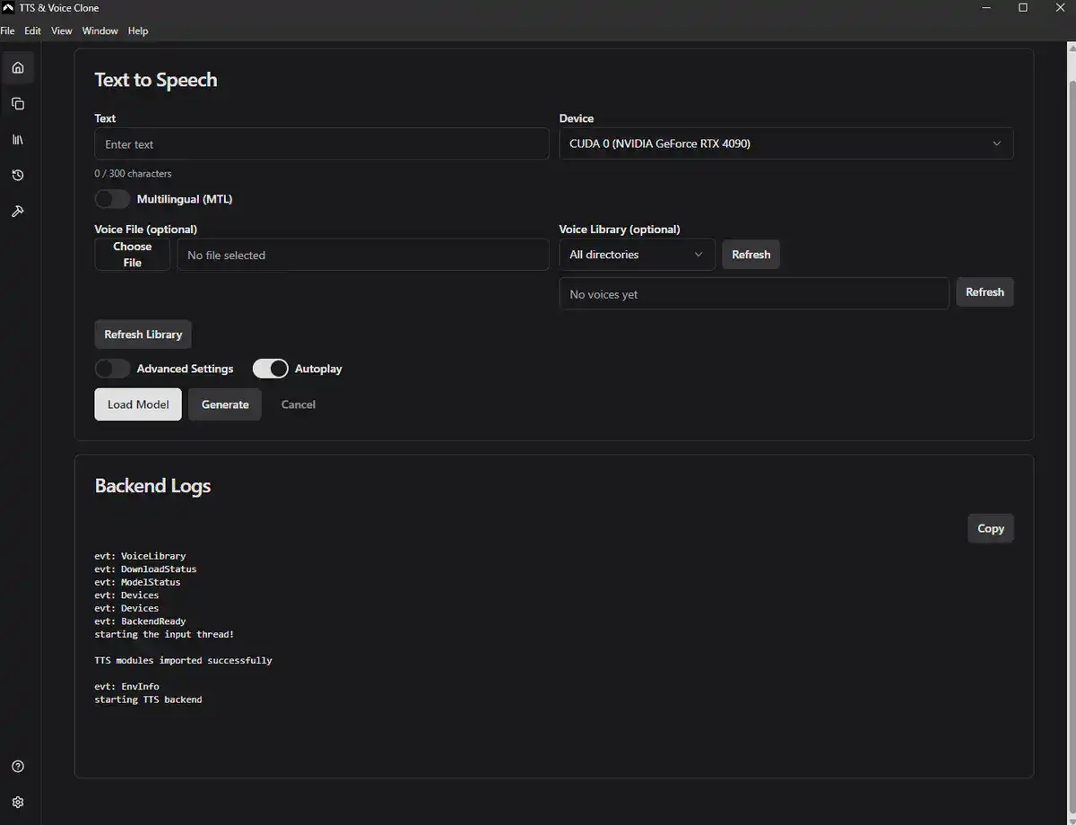 AI Voice Cloner App interface screenshot 4