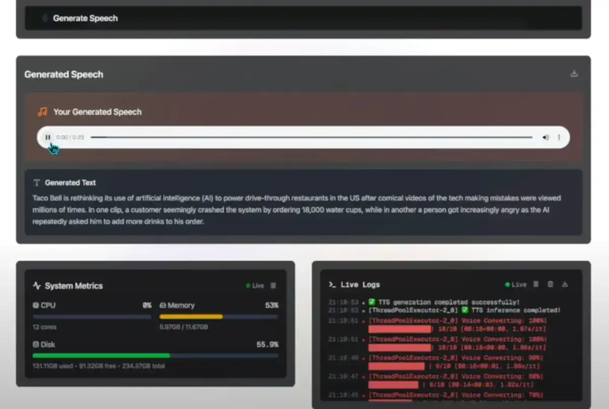 AI Voice Cloner App interface screenshot 6
