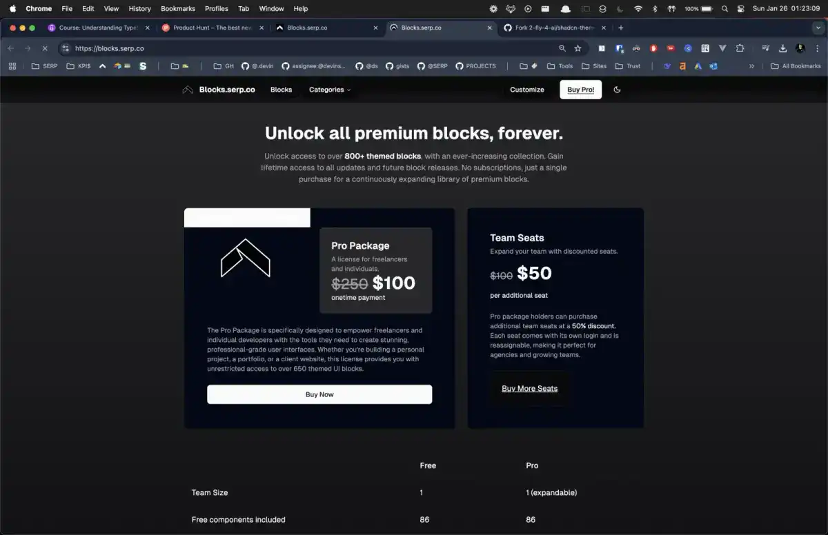 SERP Blocks product screenshot 1