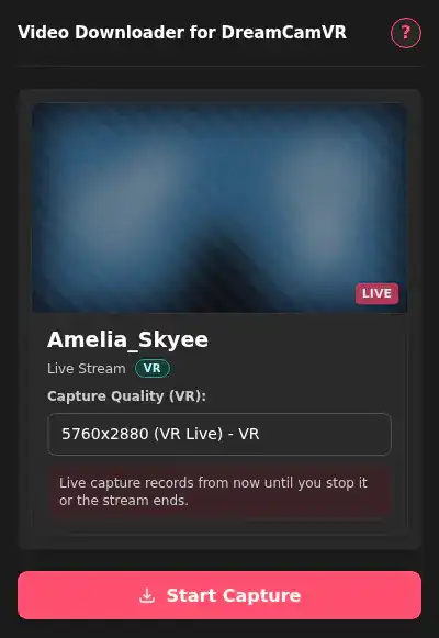 DreamCamVR Video Downloader fullscreen screenshot