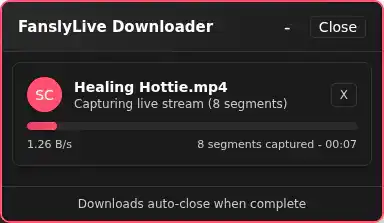 Fansly Live Downloader fullscreen screenshot
