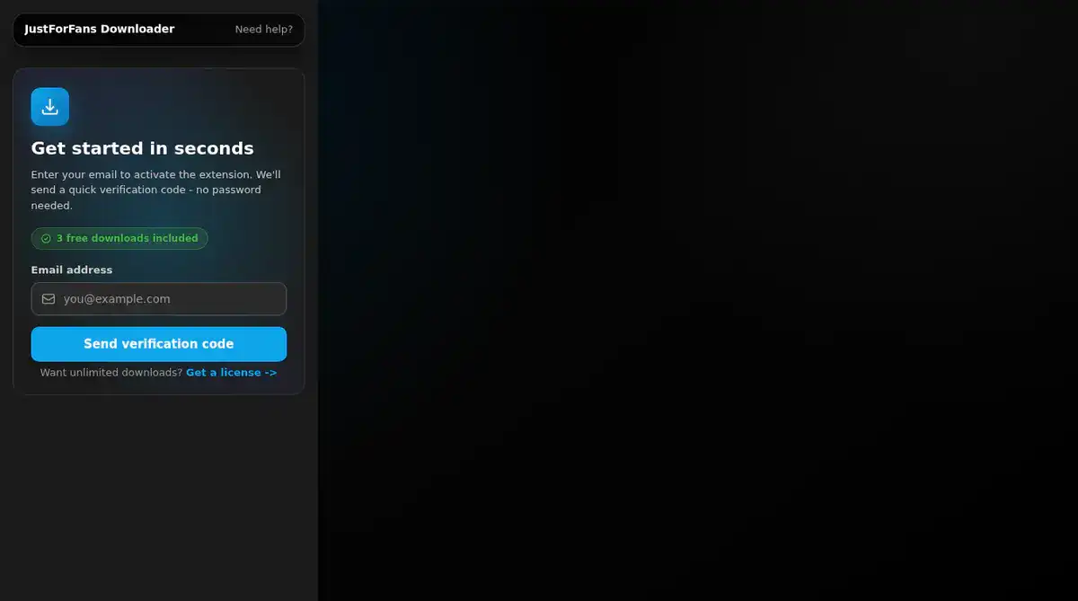 JustForFans Downloader fullscreen screenshot