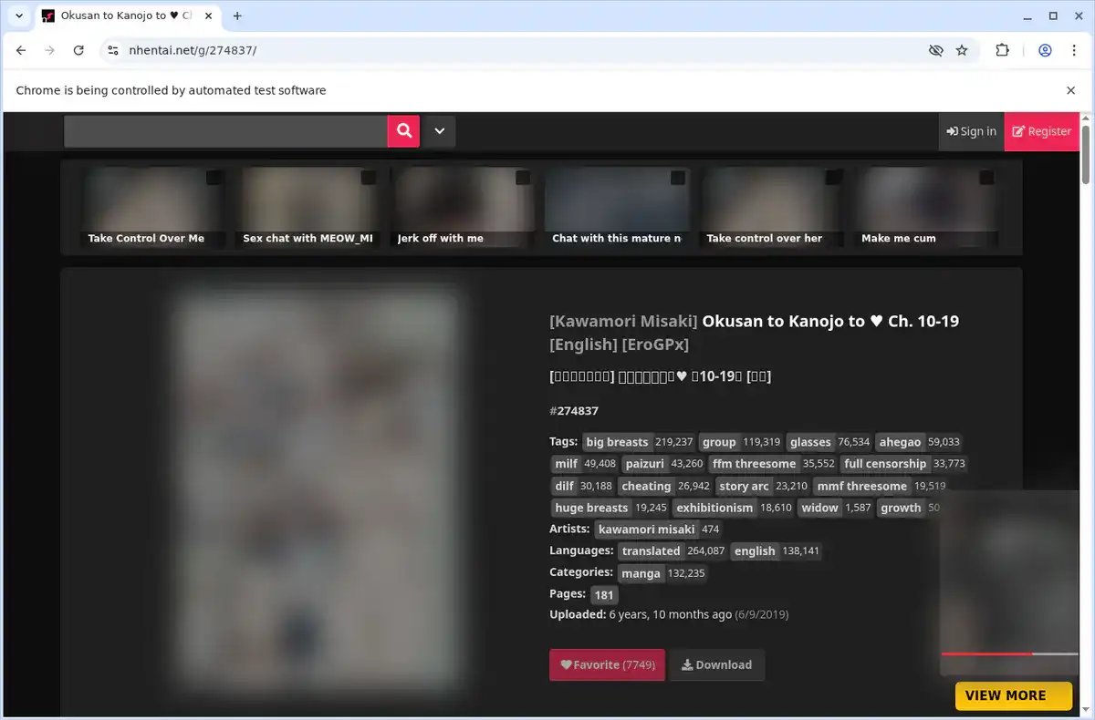 nhentai Downloader fullscreen screenshot