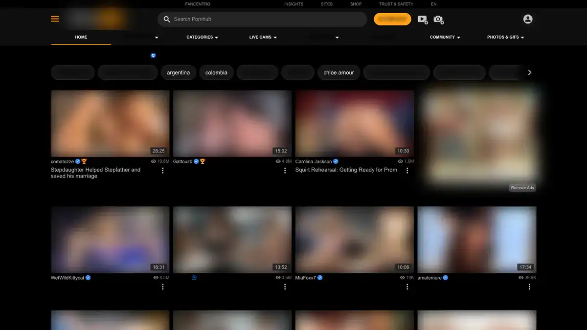 Pornhub Video Downloader website preview