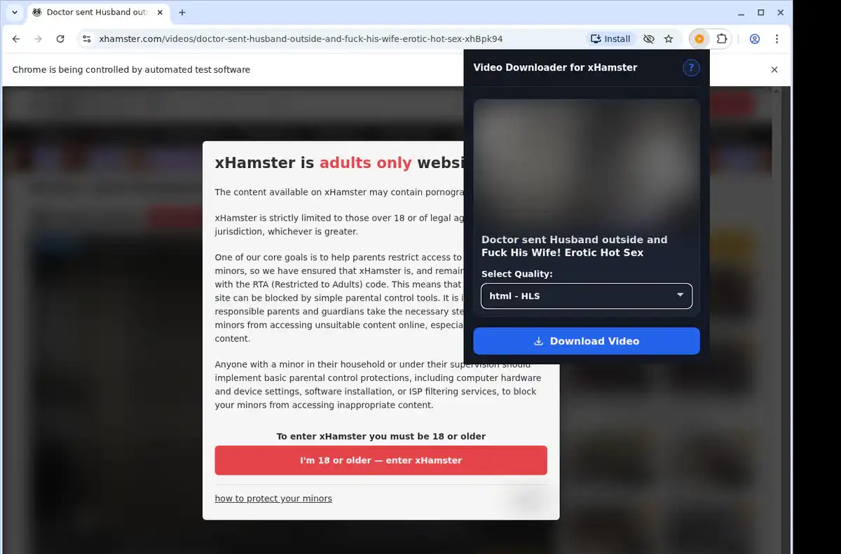 xHamsterLive Video Downloader fullscreen screenshot