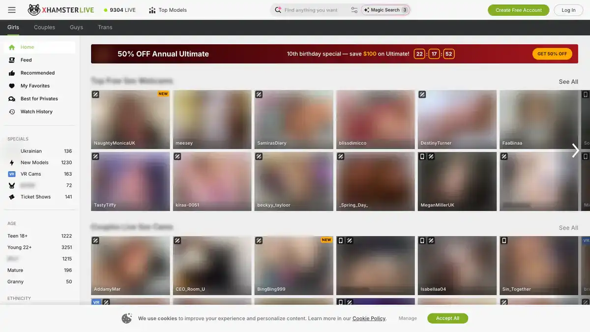 xHamsterLive Video Downloader website preview