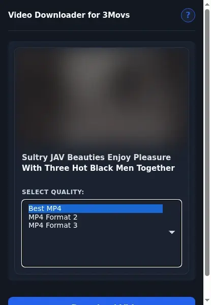 3Movs Downloader format dropdown options