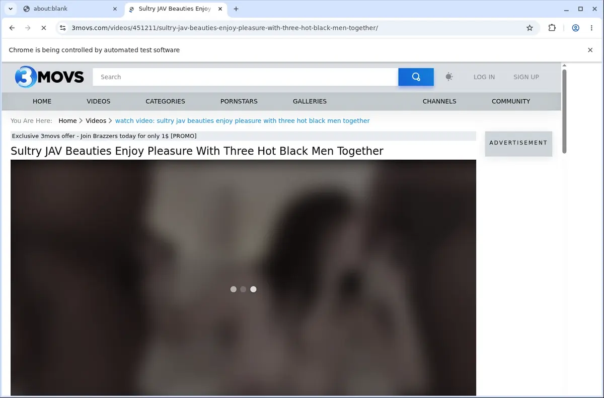 3Movs Downloader page open in the browser