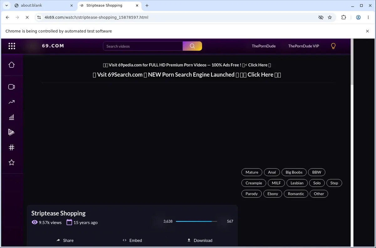 4K69 Downloader page open in the browser