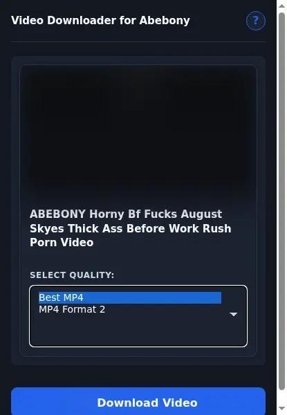 Abebony Video Downloader format dropdown options
