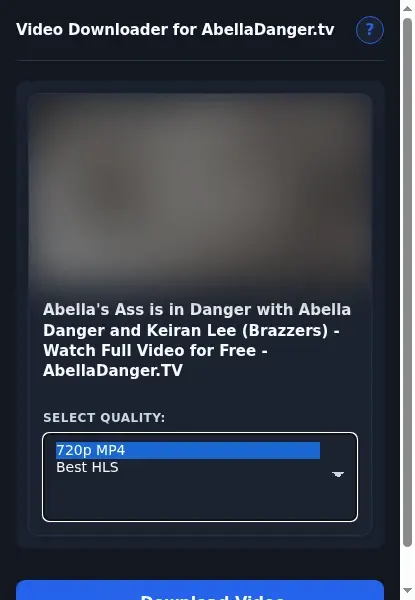 AbellaDanger.tv Downloader format dropdown options