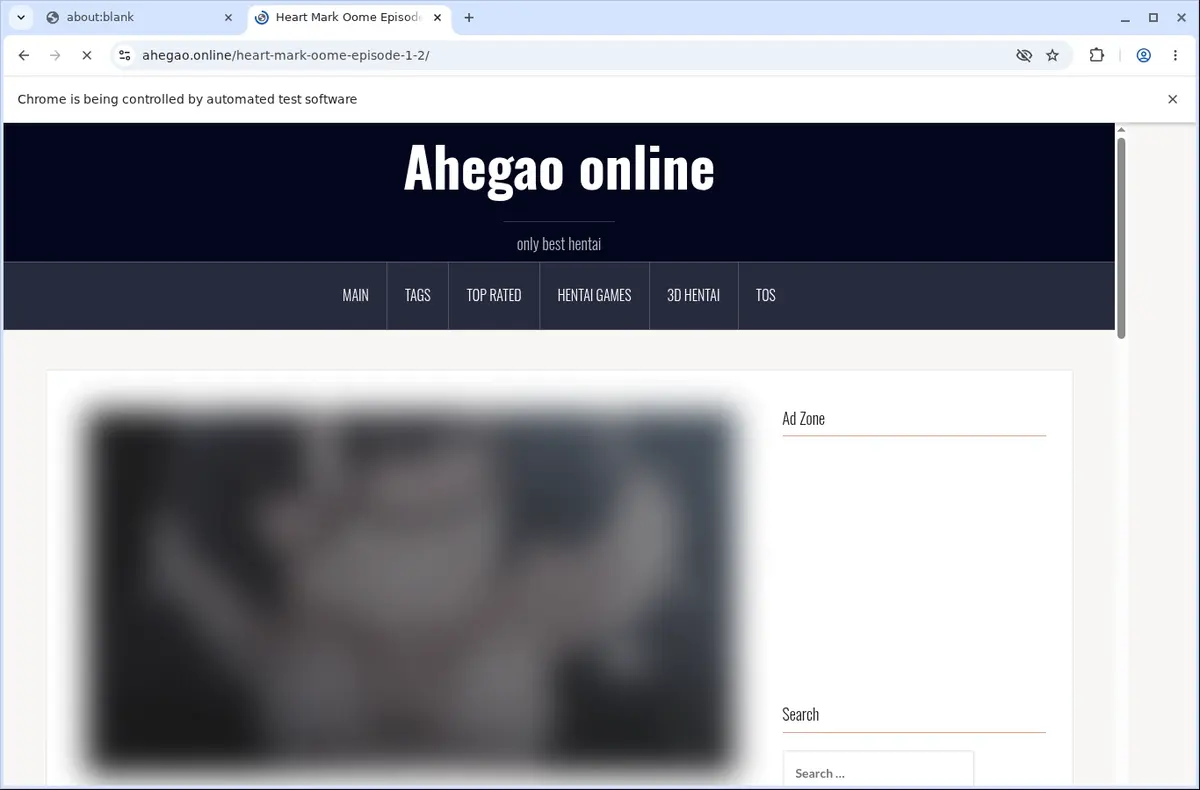 Ahegao Video Downloader page open in the browser