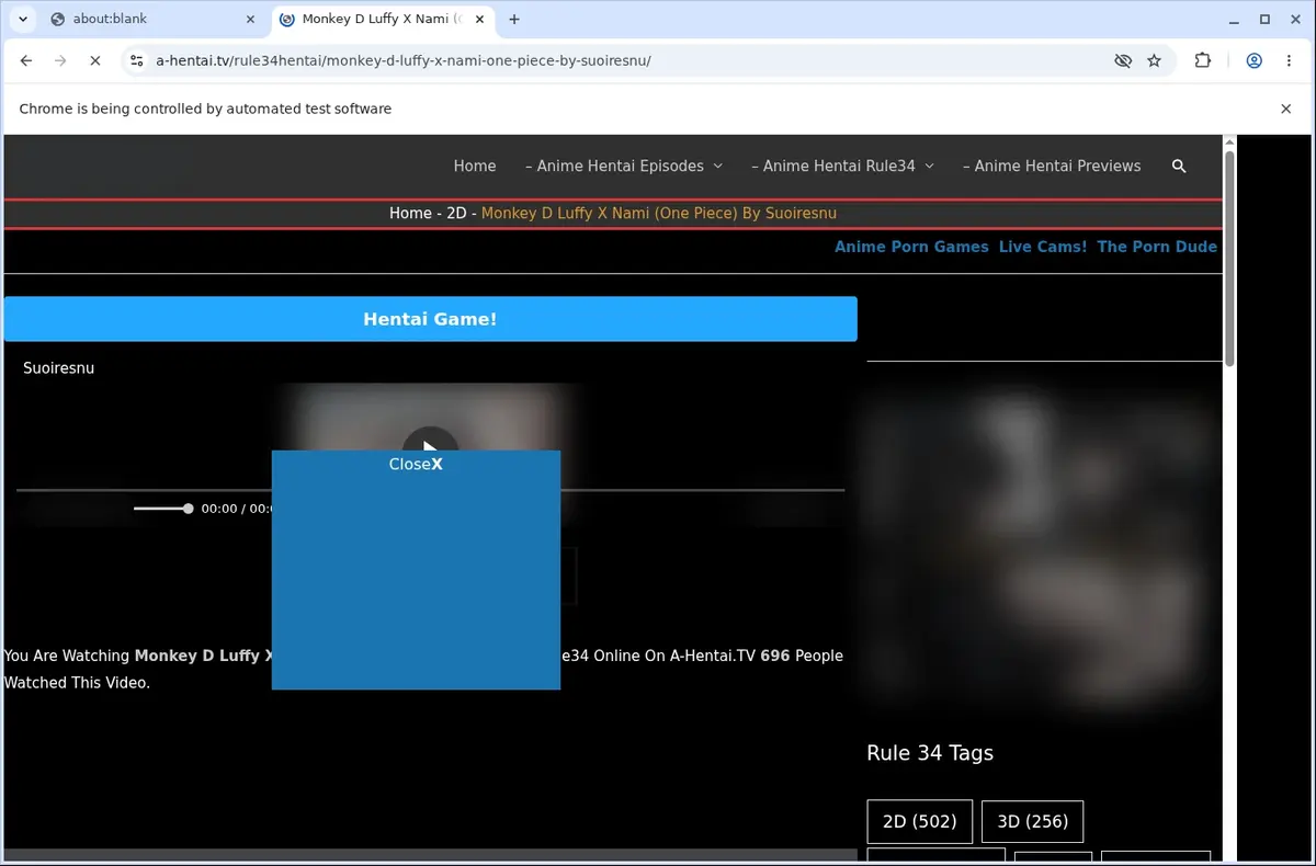 Ahentai Video Downloader page open in the browser