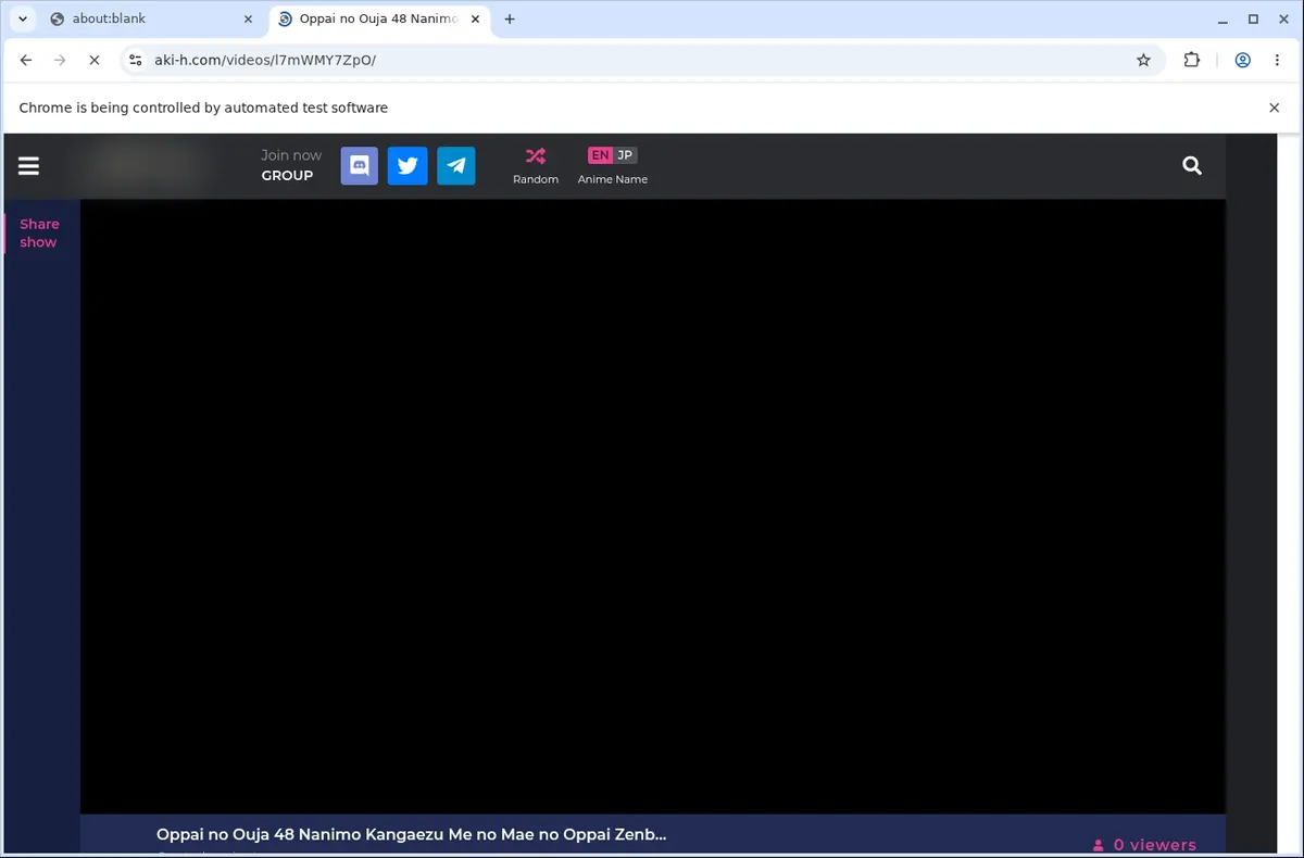 Aki-H Downloader page open in the browser