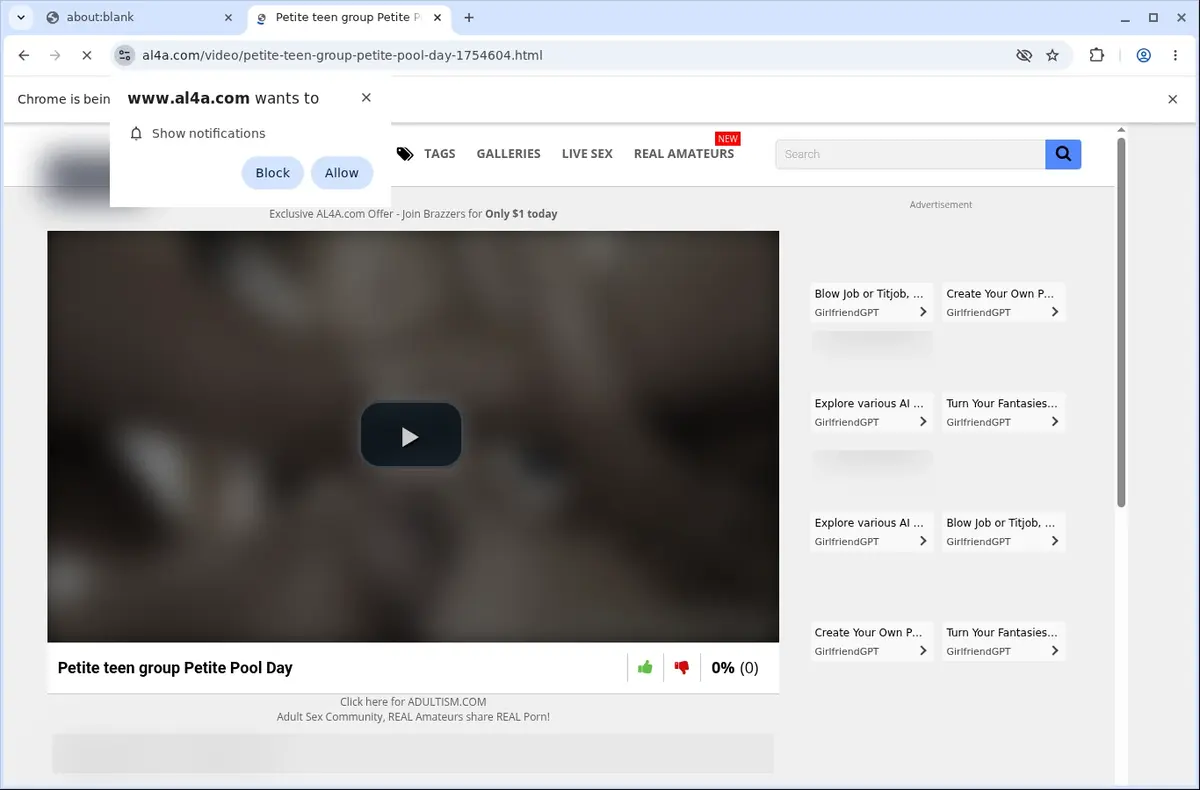 AL4A Downloader page open in the browser