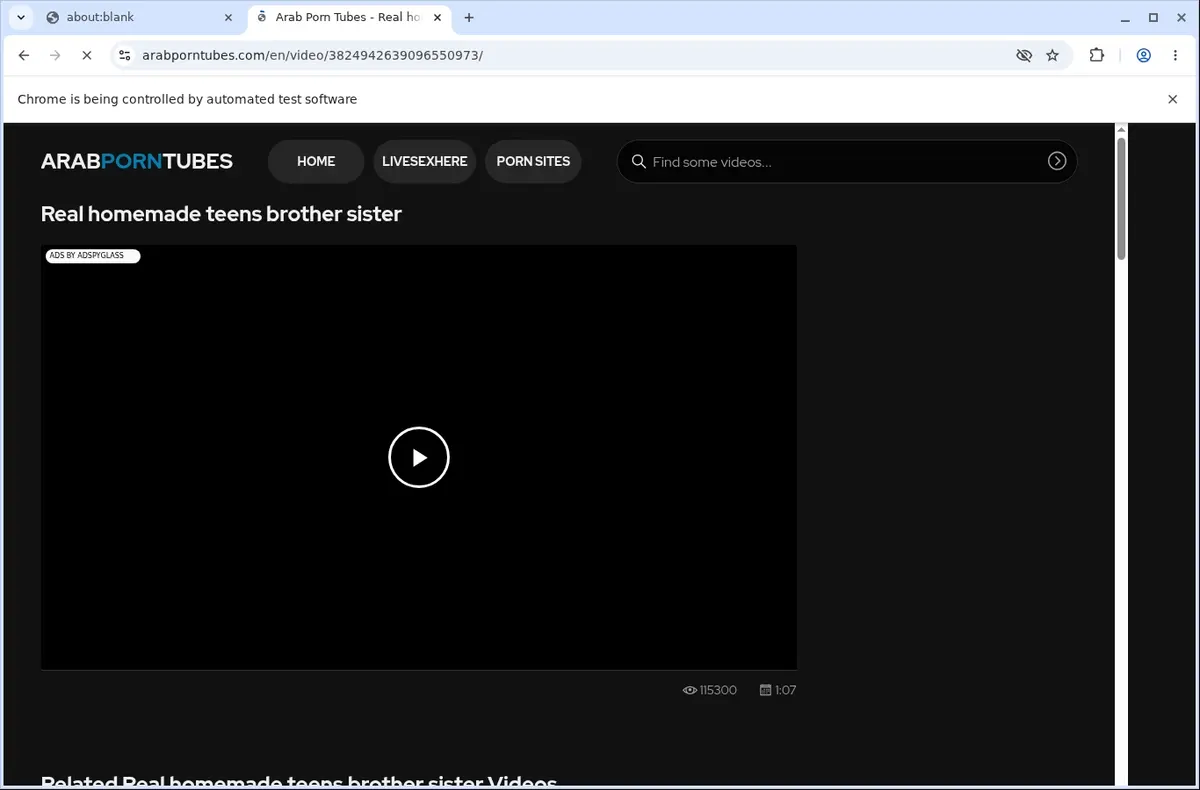 Arabporntubes Video Downloader page open in the browser