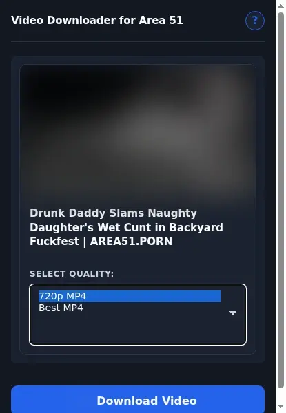 Area 51 Video Downloader format dropdown options