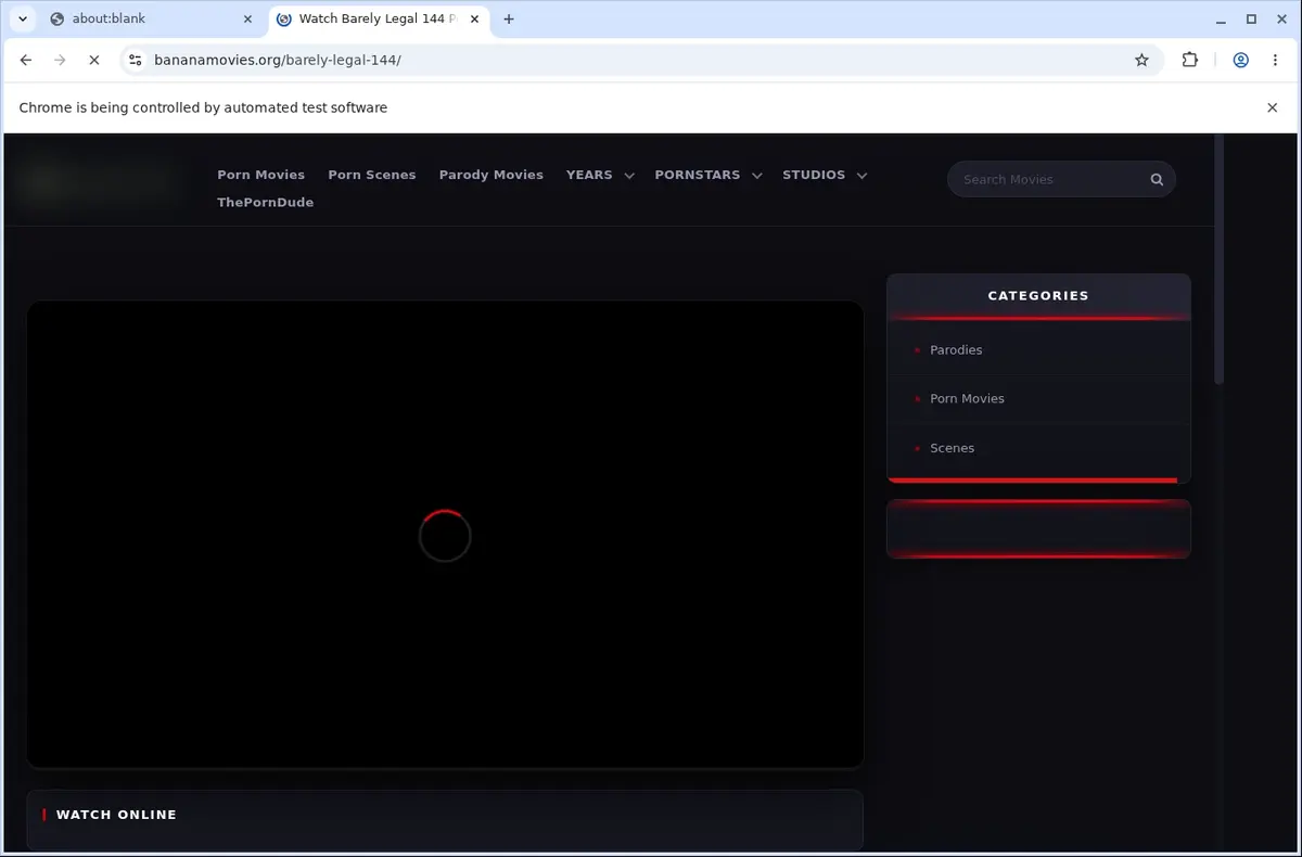 BananaMovies Downloader page open in the browser