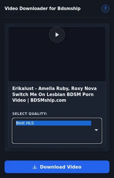 Bdsmship Downloader format dropdown options