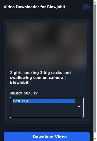 Blowjobit Video Downloader format dropdown options