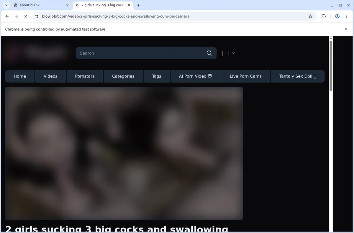Blowjobit Video Downloader page open in the browser