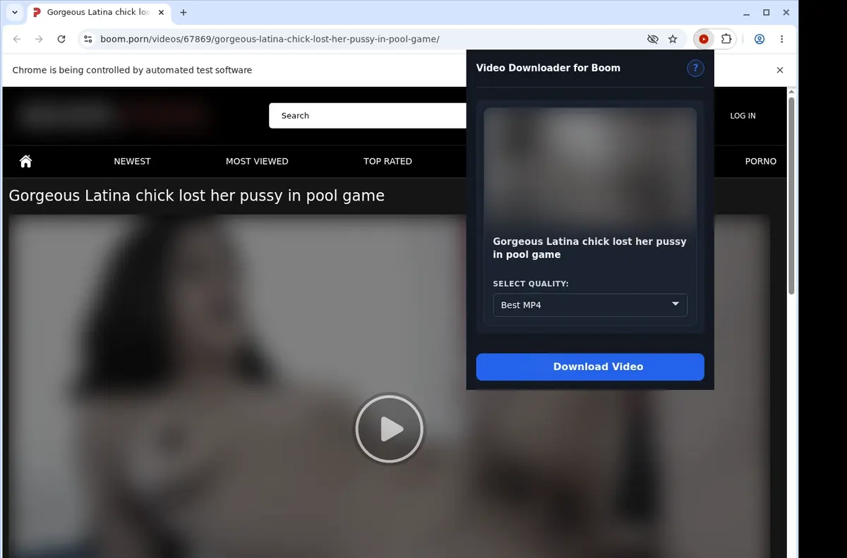 Boom Video Downloader showing detected media ready to download