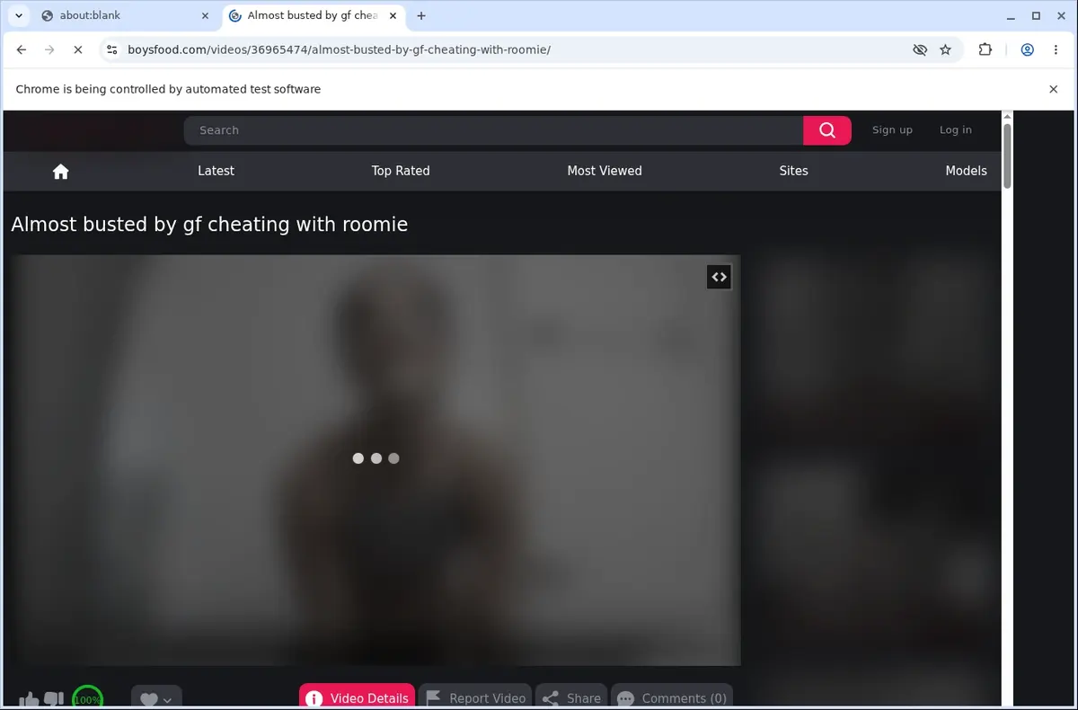 BoysFood Downloader page open in the browser