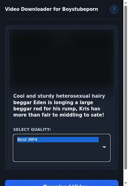 BoysTubePorn Downloader format dropdown options