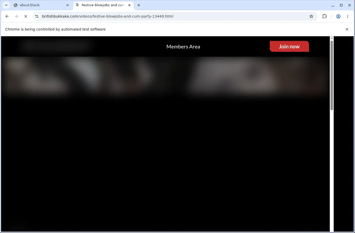 BritishBukkake Video Downloader page open in the browser