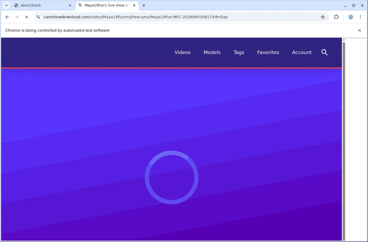 CamShowDownload Video Downloader page open in the browser