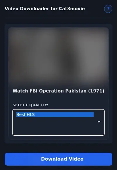 Cat3movie Video Downloader format dropdown options