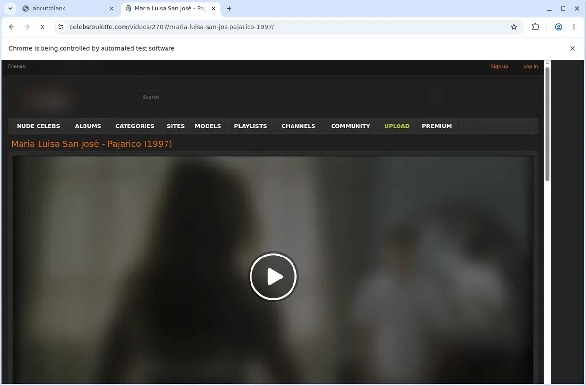 Celebsroulette Downloader page open in the browser