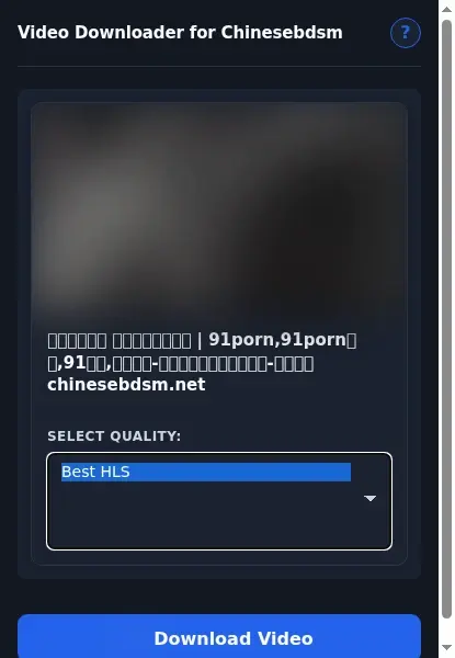 ChineseBDSM Video Downloader format dropdown options