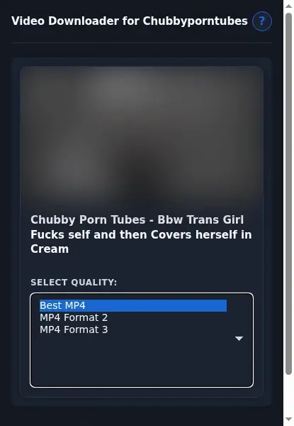 ChubbyPornTubes Downloader format dropdown options