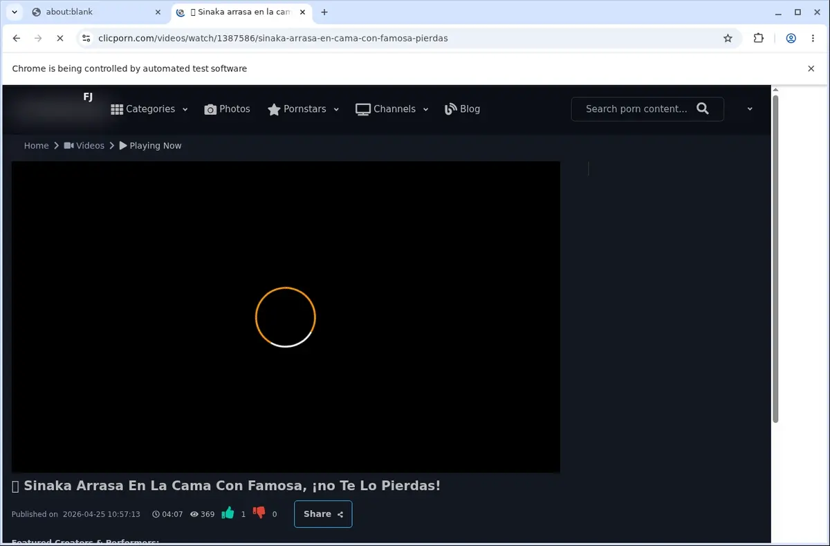 ClicPorn Downloader page open in the browser