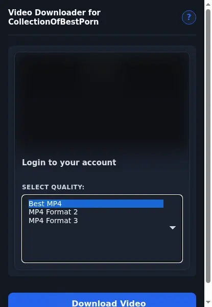 CollectionOfBestPorn Downloader format dropdown options