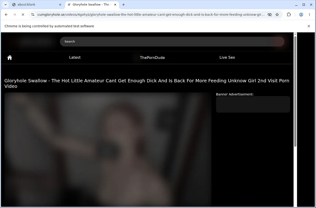 CumGloryHole Video Downloader page open in the browser