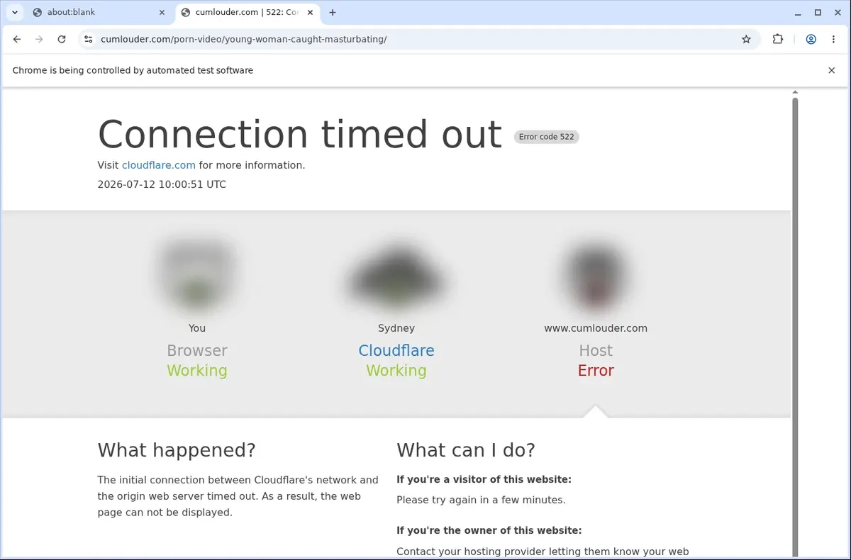 CumLouder Downloader page open in the browser