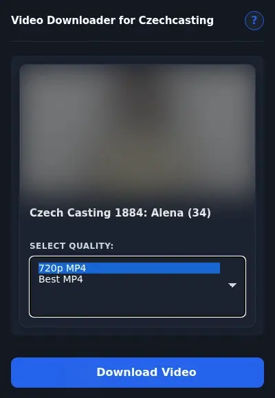 CzechCasting Video Downloader format dropdown options
