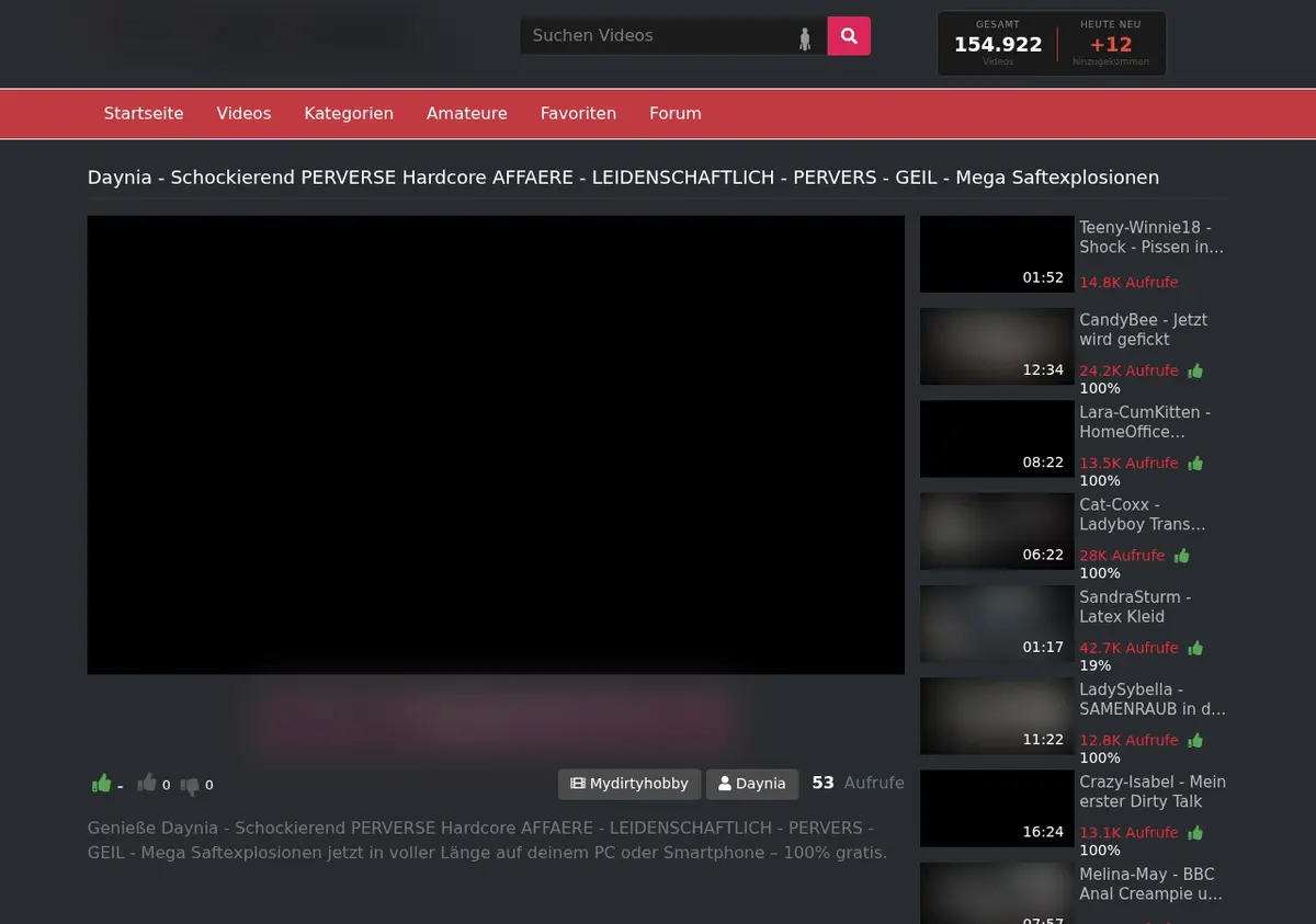 DailyPornStreams Video Downloader page open in the browser