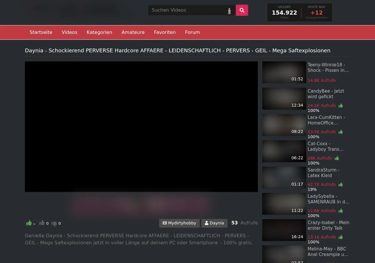 DailyPornStreams Video Downloader showing detected media ready to download