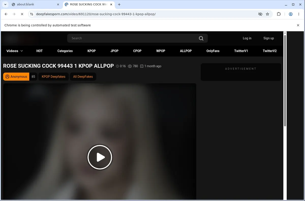 Deepfakesporn Downloader page open in the browser