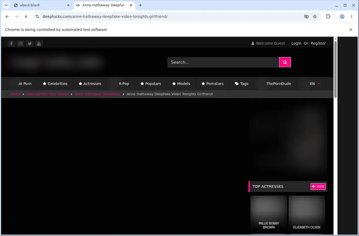 DeepFucks Video Downloader page open in the browser