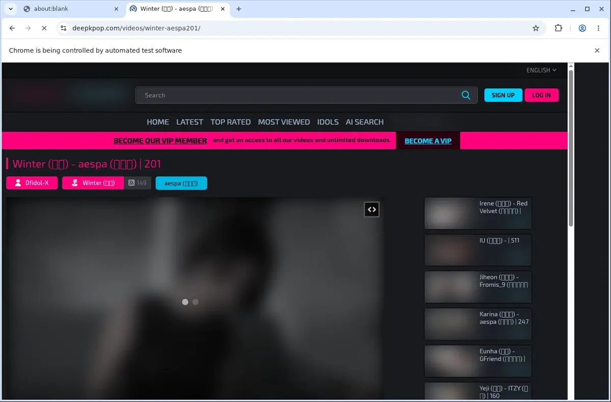 DeepKPop Video Downloader page open in the browser