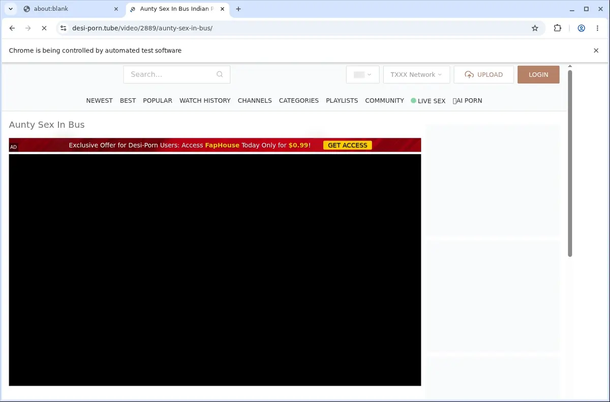 DesiPorn Video Downloader page open in the browser