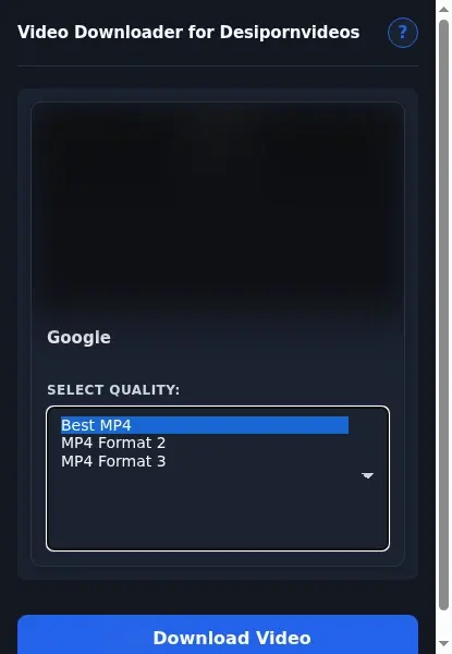 Desi Porn Videos Downloader format dropdown options