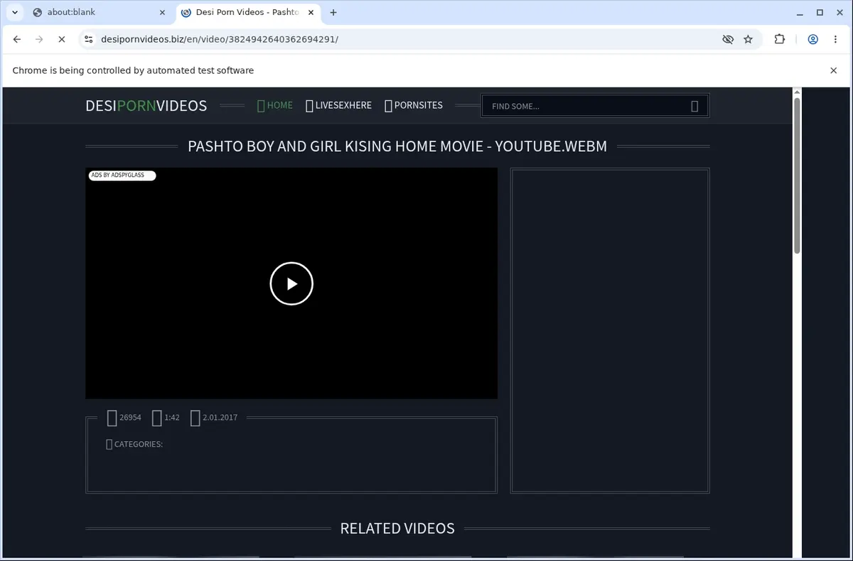 Desi Porn Videos Downloader page open in the browser