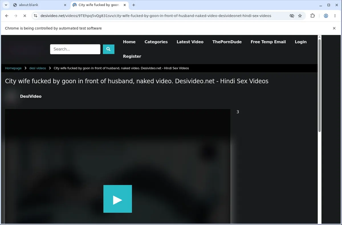 DesiVideo Video Downloader page open in the browser