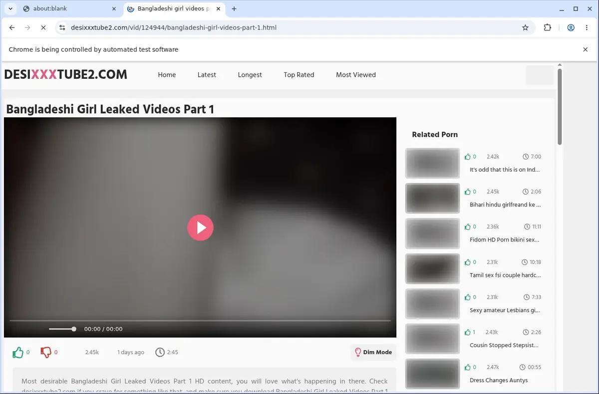 Desi XXX Tube 2 Downloader page open in the browser